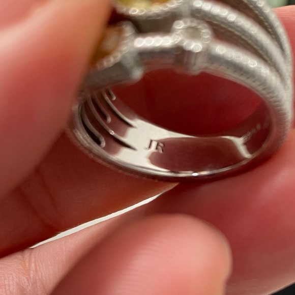 Judith Ripka Sterling Silver Three Row Band - Picture 8 of 12